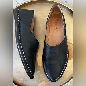 MADEWELL THE IZABEL CONVERTIBLE MULES IN BLACK LEATHER. SIZE: 6.5. EUC